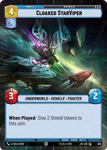 Cloaked StarViper (Hyperspace) (329), Jump to Lightspeed — Star Wars card price