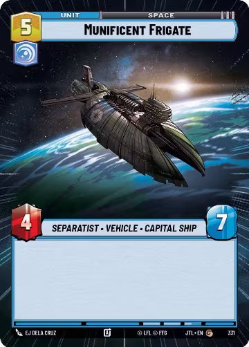 Munificent Frigate (Hyperspace) (331), Jump to Lightspeed — Star Wars card price
