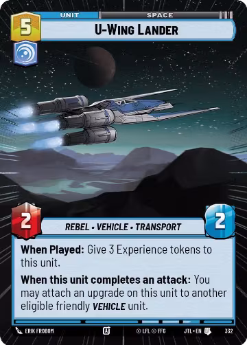 U-Wing Lander (Hyperspace) (332), Jump to Lightspeed — Star Wars card price