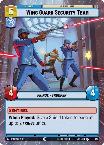 Wing Guard Security Team (Hyperspace) (334), Jump to Lightspeed — Star Wars card price