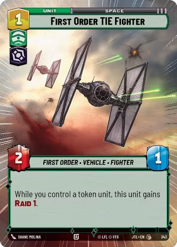 First Order TIE Fighter (Hyperspace) (343), Jump to Lightspeed — Star Wars card price
