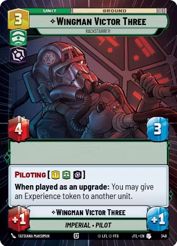 Wingman Victor Three - Backstabber (Hyperspace) (348), Jump to Lightspeed — Star Wars card price