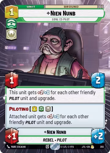 Nien Nunb - Loyal Co-Pilot (Hyperspace) (355), Jump to Lightspeed — Star Wars card price