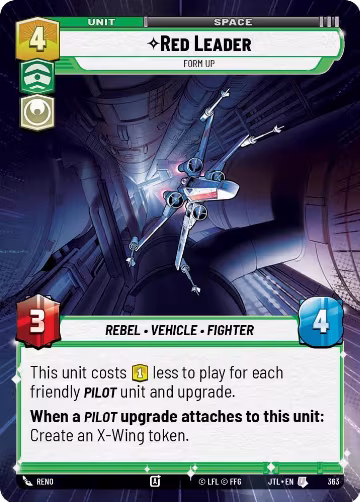 Red Leader - Form Up (Hyperspace) (363), Jump to Lightspeed — Star Wars card price