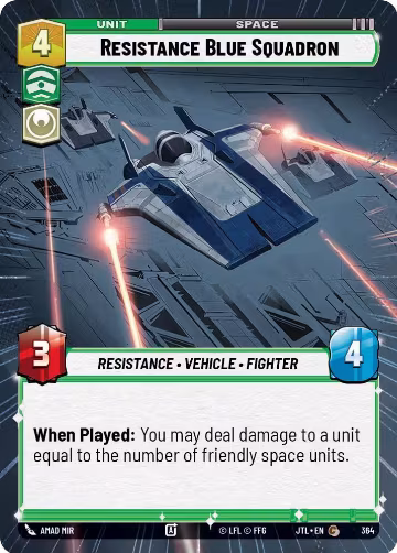 Resistance Blue Squadron (Hyperspace) (364), Jump to Lightspeed — Star Wars card price