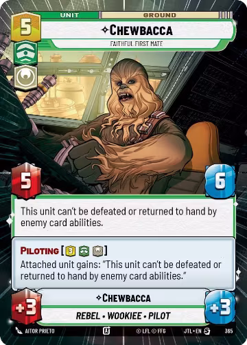 Chewbacca - Faithful First Mate (Hyperspace) (365), Jump to Lightspeed — Star Wars card price