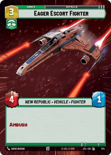 Eager Escort Fighter (Hyperspace) (374), Jump to Lightspeed — Star Wars card price