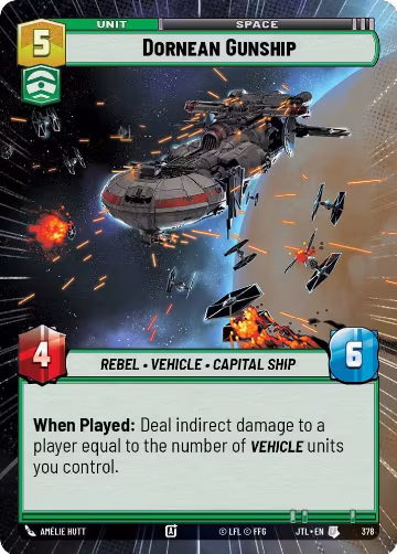 Dornean Gunship (Hyperspace) (378), Jump to Lightspeed — Star Wars card price