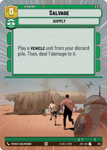 Salvage (Hyperspace) (383), Jump to Lightspeed — Star Wars card price