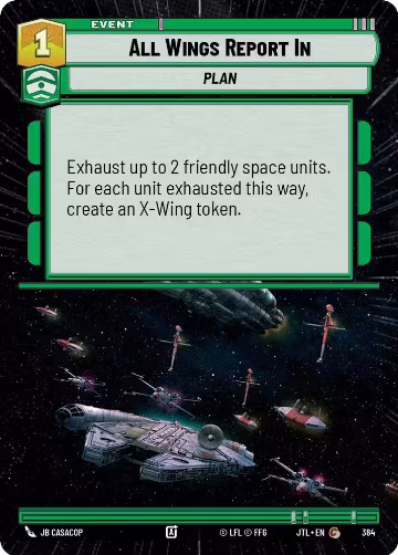 All Wings Report In (Hyperspace) (384), Jump to Lightspeed — Star Wars card price