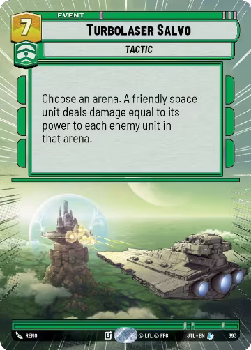 Turbolaser Salvo (Hyperspace) (393), Jump to Lightspeed — Star Wars card price