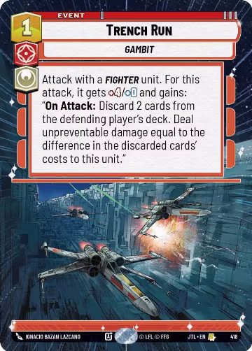 Trench Run (Hyperspace) (418), Jump to Lightspeed — Star Wars card price