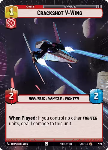 Crackshot V-Wing (Hyperspace) (420), Jump to Lightspeed — Star Wars card price