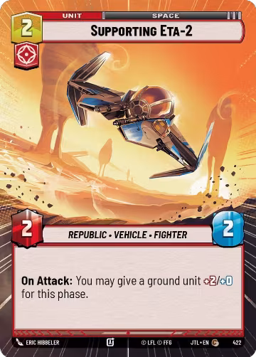 Supporting Eta-2 (Hyperspace) (422), Jump to Lightspeed — Star Wars card price
