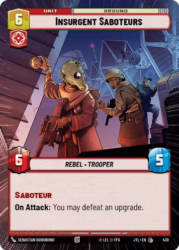 Insurgent Saboteurs (Hyperspace) (430), Jump to Lightspeed — Star Wars card price