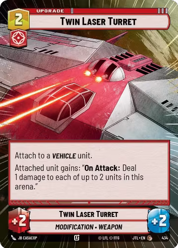 Twin Laser Turret (Hyperspace) (434), Jump to Lightspeed — Star Wars card price