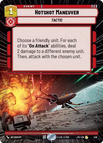 Hotshot Maneuver (Hyperspace) (436), Jump to Lightspeed — Star Wars card price