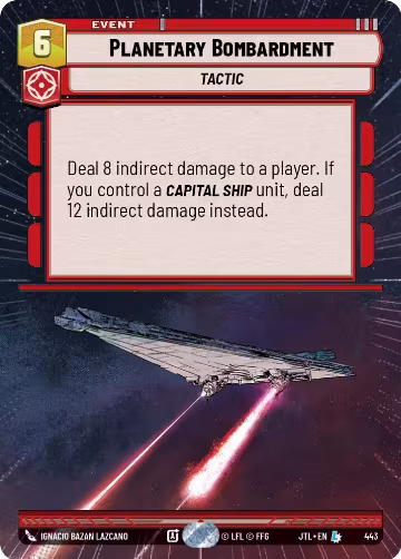 Planetary Bombardment (Hyperspace) (443), Jump to Lightspeed — Star Wars card price