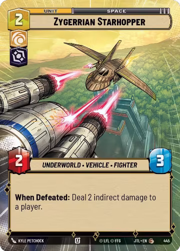 Zygerrian Starhopper (Hyperspace) (445), Jump to Lightspeed — Star Wars card price