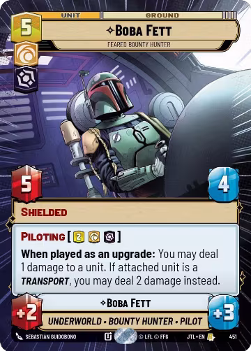 Boba Fett - Feared Bounty Hunter (Hyperspace) (451), Jump to Lightspeed — Star Wars card price