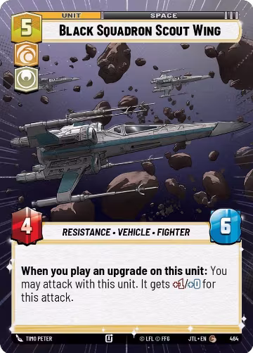 Black Squadron Scout Wing (Hyperspace) (464), Jump to Lightspeed — Star Wars card price