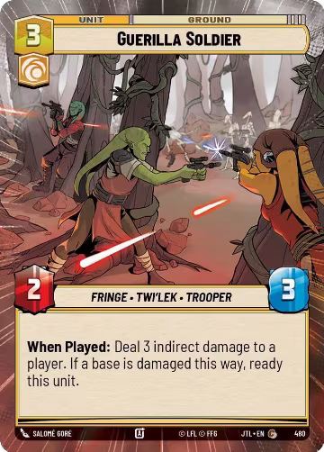 Guerilla Soldier (Hyperspace) (480), Jump to Lightspeed — Star Wars card price