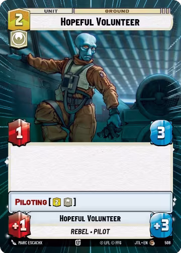 Hopeful Volunteer (Hyperspace) (508), Jump to Lightspeed — Star Wars card price
