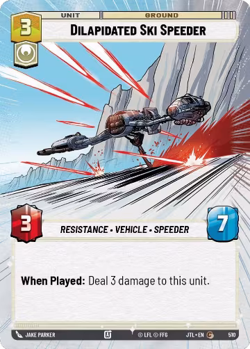 Dilapidated Ski Speeder (Hyperspace) (510), Jump to Lightspeed — Star Wars card price