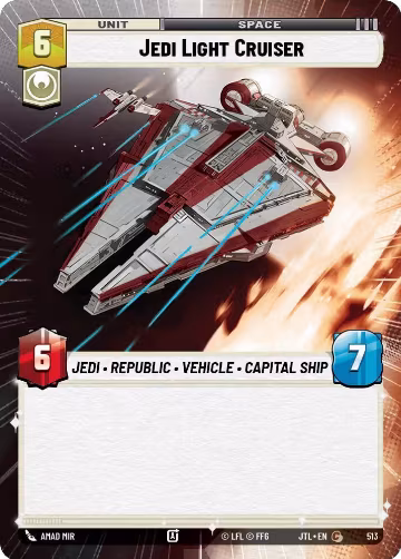 Jedi Light Cruiser (Hyperspace) (513), Jump to Lightspeed — Star Wars card price