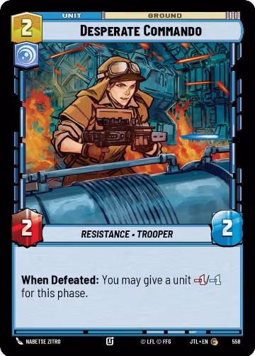 Desperate Commando (Foil) (558), Jump to Lightspeed — Star Wars card price