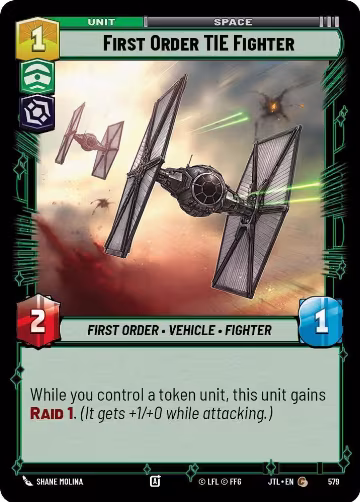 First Order TIE Fighter (Foil) (579), Jump to Lightspeed — Star Wars card price