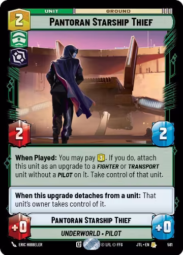 Pantoran Starship Thief (Foil) (581), Jump to Lightspeed — Star Wars card price