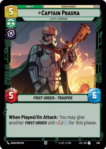Captain Phasma - On My Command (Foil) (586), Jump to Lightspeed — Star Wars card price