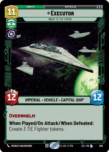Executor - Might of the Empire (Foil) (588), Jump to Lightspeed — Star Wars card price