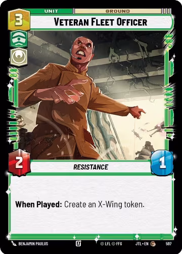 Veteran Fleet Officer (Foil) (597), Jump to Lightspeed — Star Wars card price