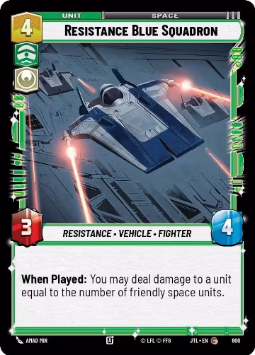 Resistance Blue Squadron (Foil) (600), Jump to Lightspeed — Star Wars card price