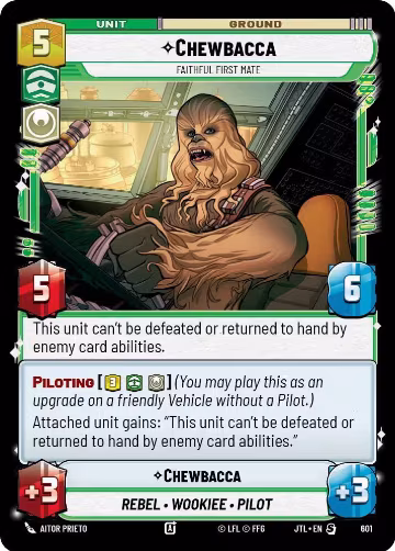Chewbacca - Faithful First Mate (Foil) (601), Jump to Lightspeed — Star Wars card price