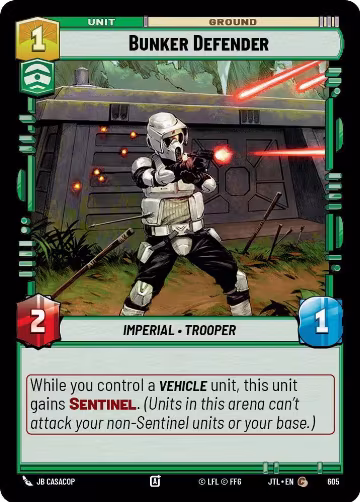 Bunker Defender (Foil) (605), Jump to Lightspeed — Star Wars card price
