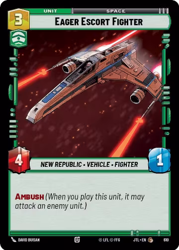 Eager Escort Fighter (Foil) (610), Jump to Lightspeed — Star Wars card price