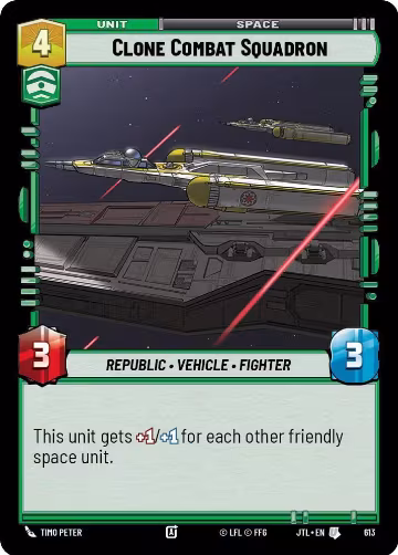 Clone Combat Squadron (Foil) (613), Jump to Lightspeed — Star Wars card price