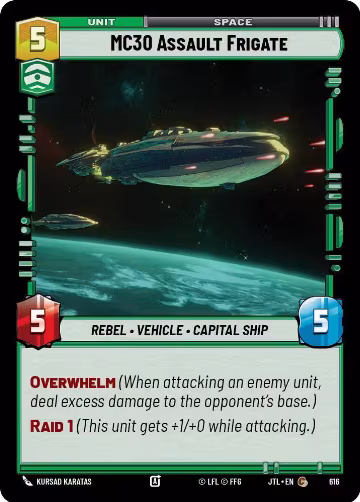 MC30 Assault Frigate (Foil) (616), Jump to Lightspeed — Star Wars card price