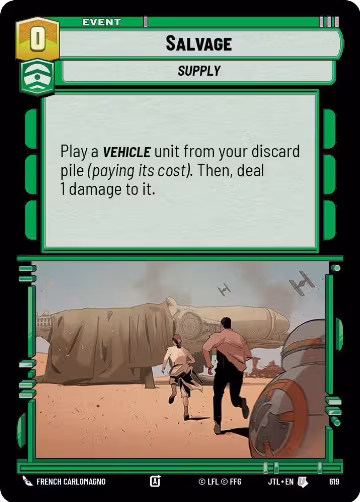 Salvage (Foil) (619), Jump to Lightspeed — Star Wars card price