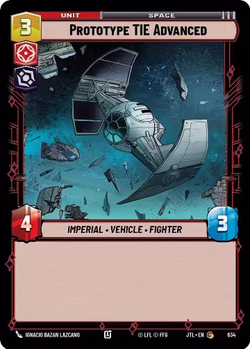 Prototype TIE Advanced (Foil) (634), Jump to Lightspeed — Star Wars card price