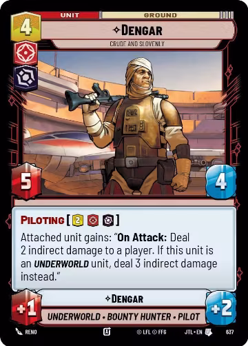 Dengar - Crude and Slovenly (Foil) (637), Jump to Lightspeed — Star Wars card price