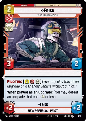 Frisk - Vanguard Loudmouth (Foil) (646), Jump to Lightspeed — Star Wars card price