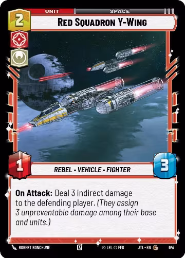 Red Squadron Y-Wing (Foil) (647), Jump to Lightspeed — Star Wars card price