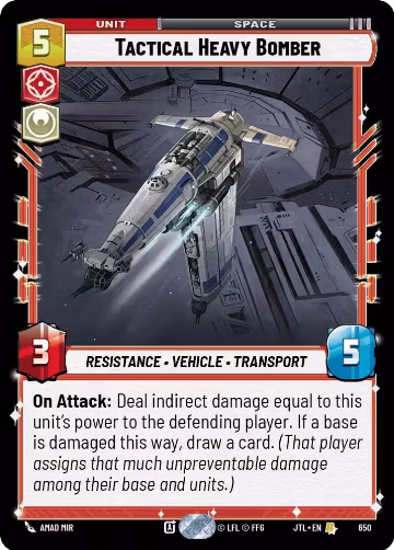 Tactical Heavy Bomber (Foil) (650), Jump to Lightspeed — Star Wars card price