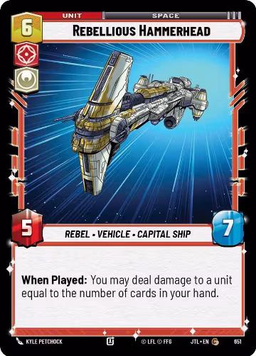 Rebellious Hammerhead (Foil) (651), Jump to Lightspeed — Star Wars card price