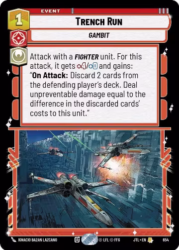 Trench Run (Foil) (654), Jump to Lightspeed — Star Wars card price