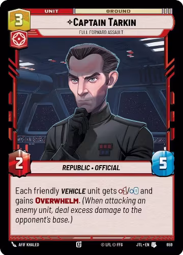 Captain Tarkin - Full Forward Assault (Foil) (659), Jump to Lightspeed — Star Wars card price
